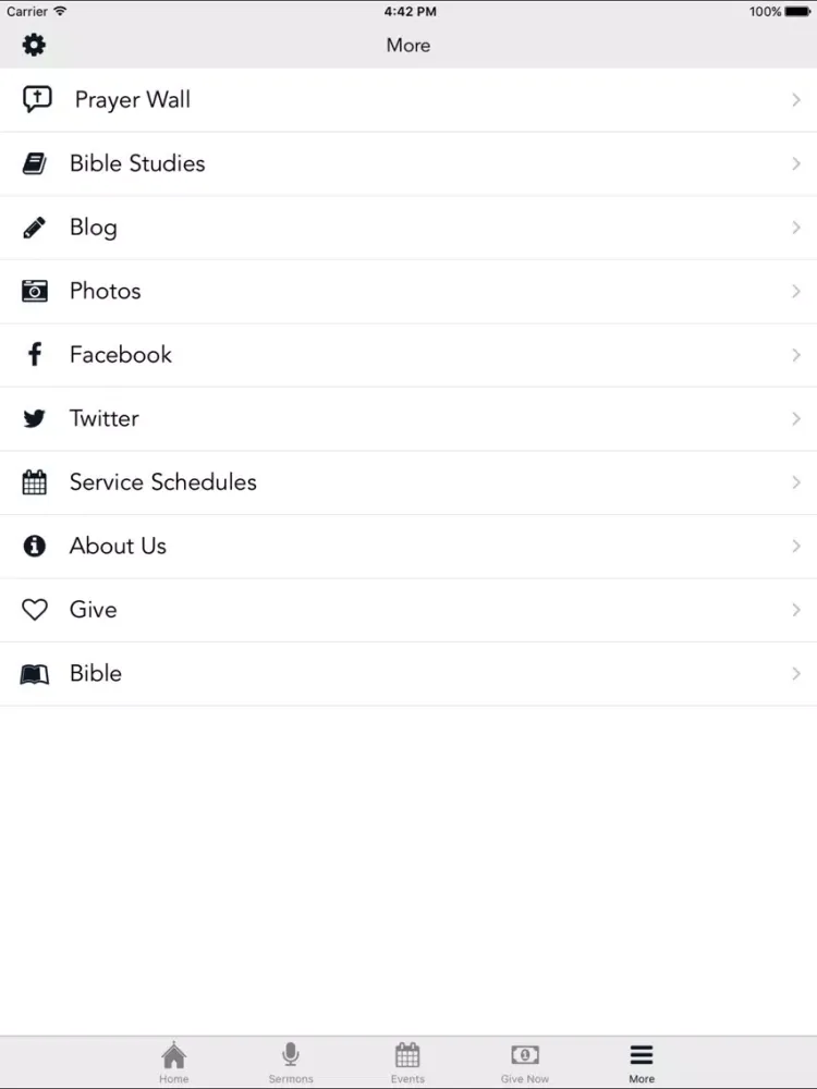 Ảnh chụp màn hình của New Hope Vineyard Church App iPad 