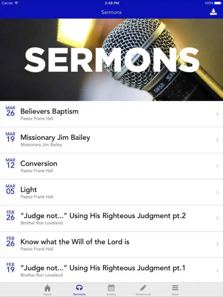 Screenshot di Valley Baptist Church VA iPad 