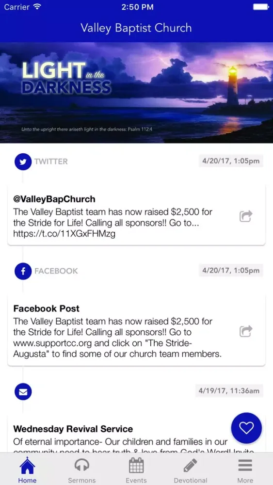 Screenshot di Valley Baptist Church VA