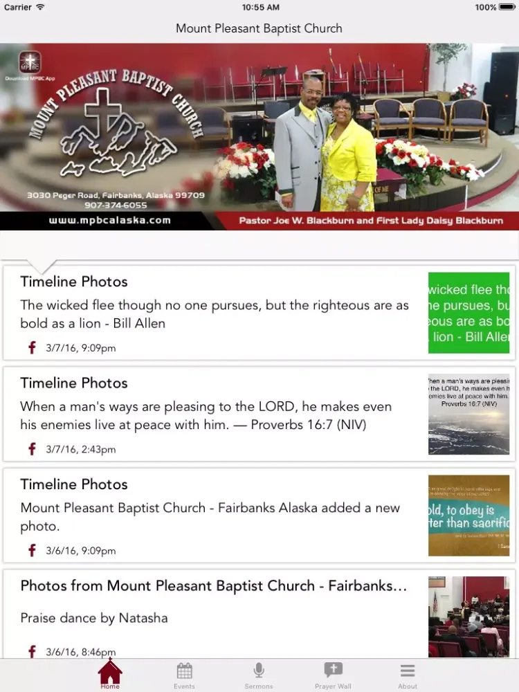 Mount Pleasant Baptist Church iPad  سکرین شاٹس