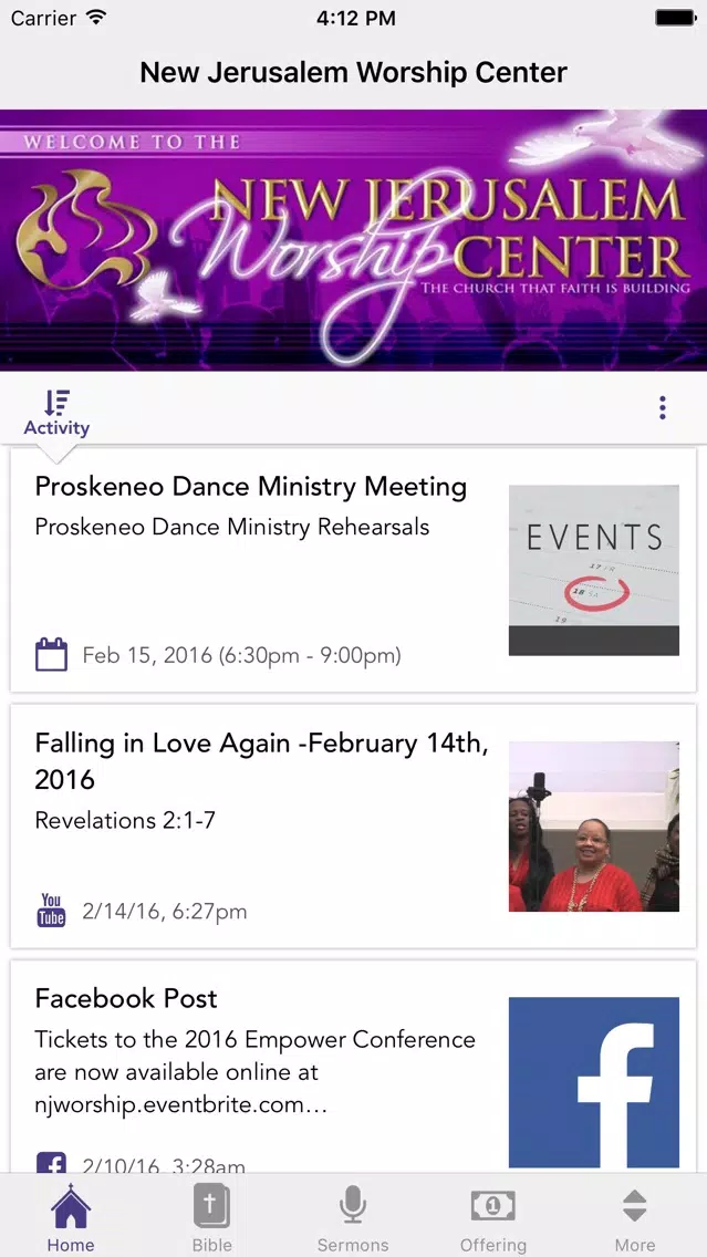 New Jerusalem Worship Center 스크린샷