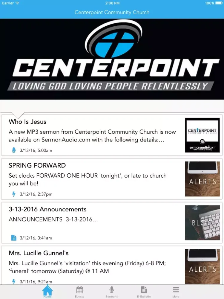 Centerpoint Community Church iPad  Screenshots