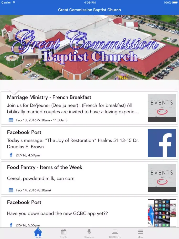 Great Commission Church iPad  Screenshots