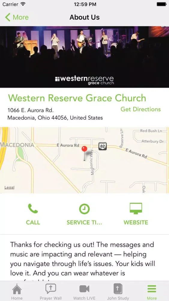 Tangkapan layar Western Reserve Grace Church