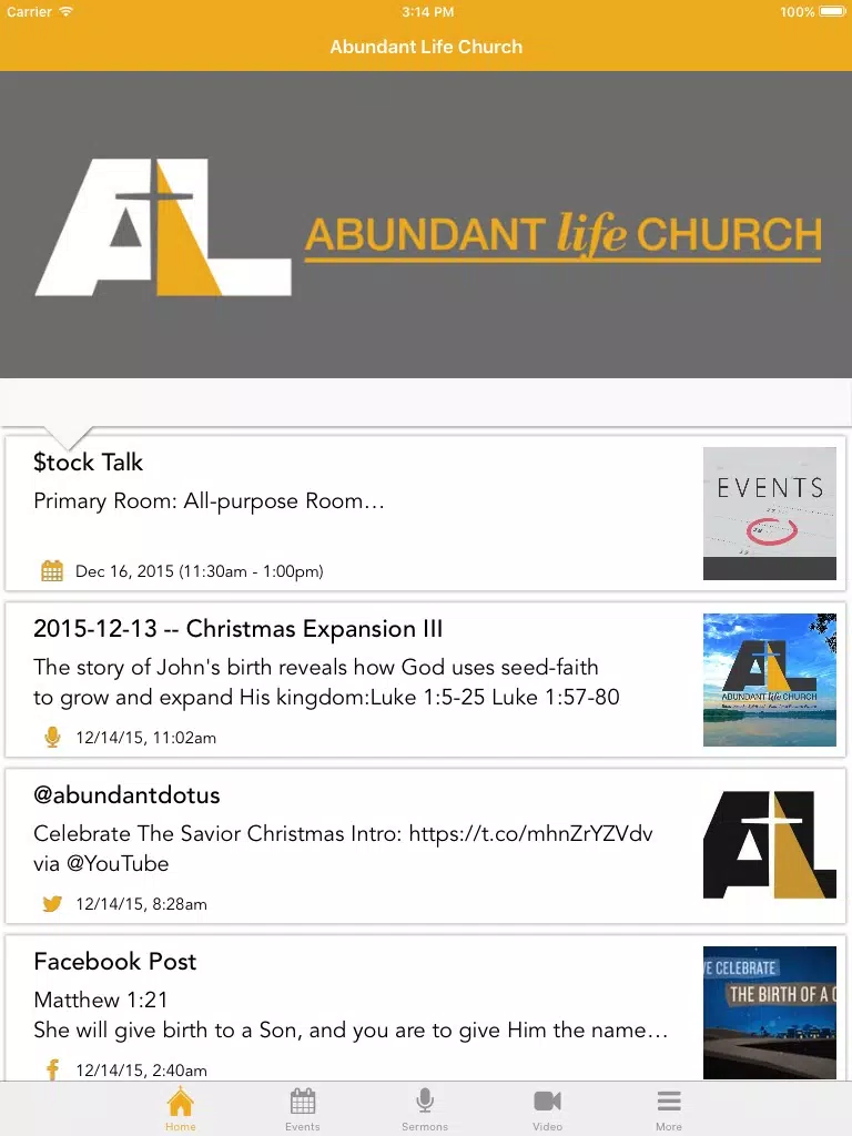 Abundant Life Ministries iPad  स्क्रीनशॉट