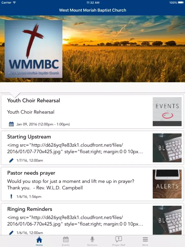 West Mount Moriah BC iPad 應用截圖