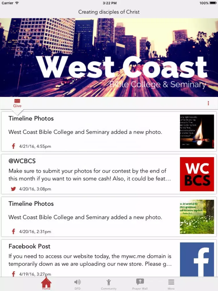 Скриншоты West Coast Bible College iPad 