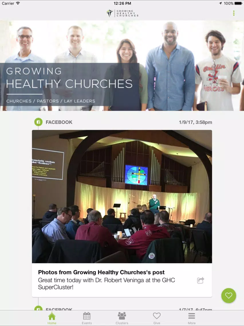 Ảnh chụp màn hình của Growing Healthy Churches, Inc. iPad 