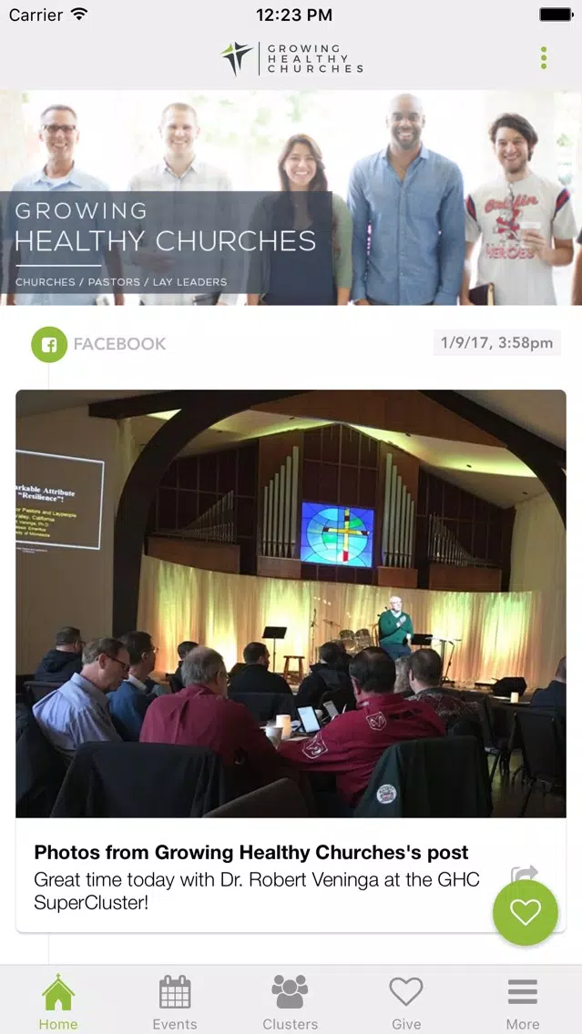 Ảnh chụp màn hình của Growing Healthy Churches, Inc.