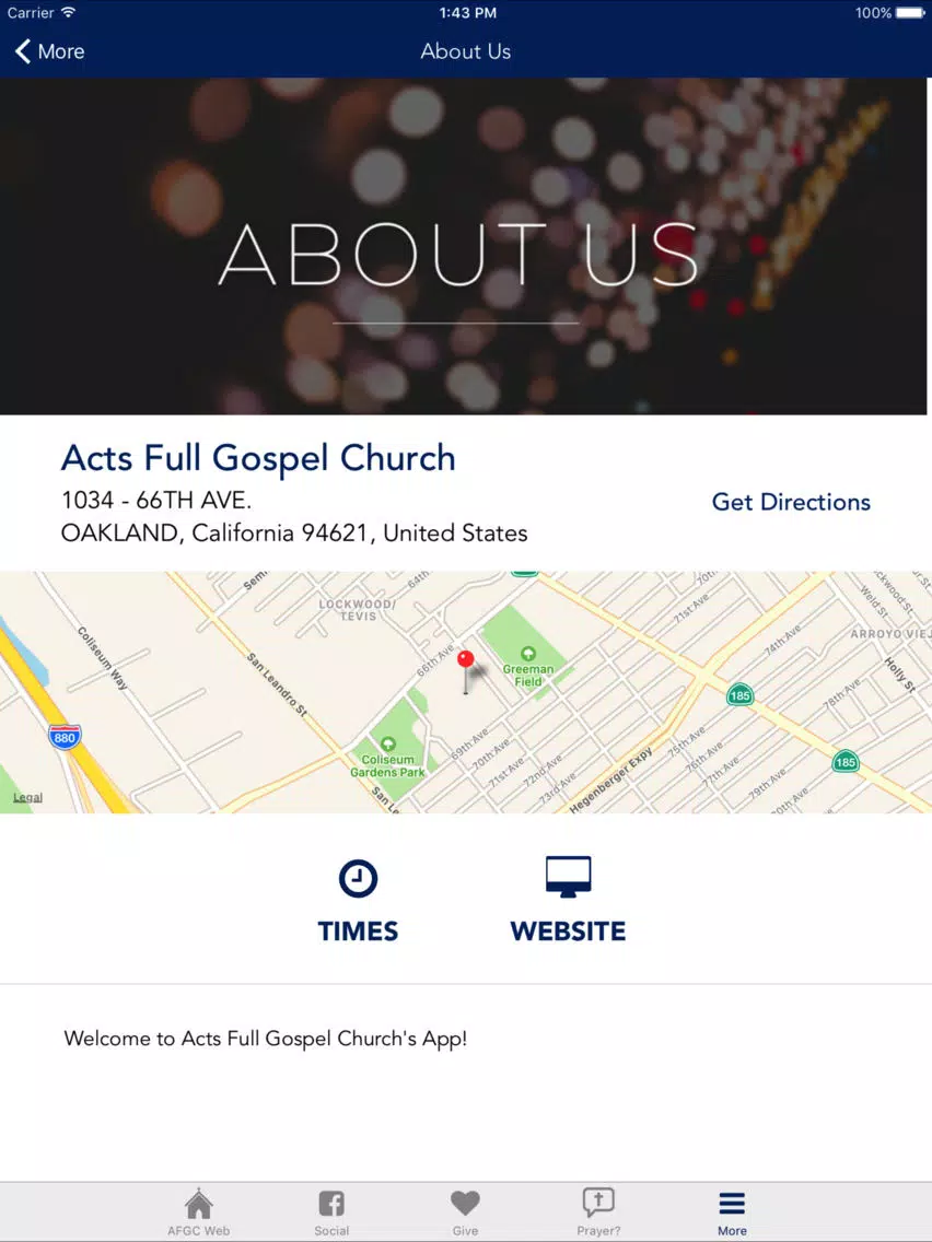 Acts Full Gospel Church iPad  Screenshots