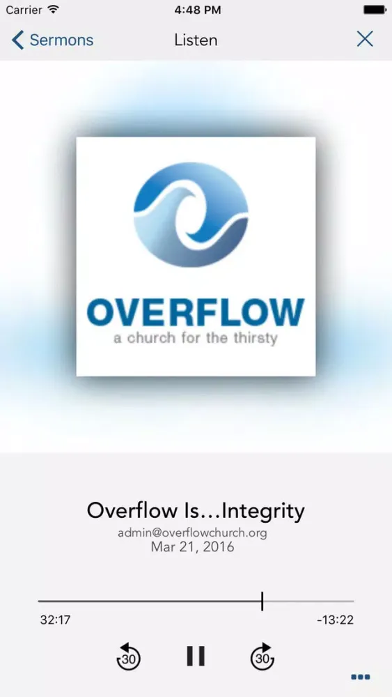 Overflow Church App 스크린샷
