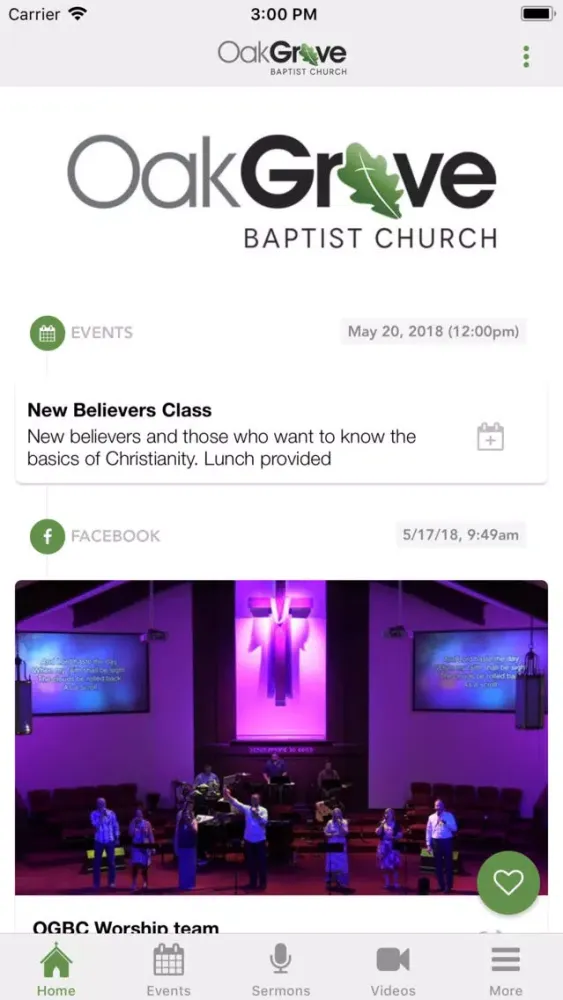 Oak Grove Baptist Church App应用截图