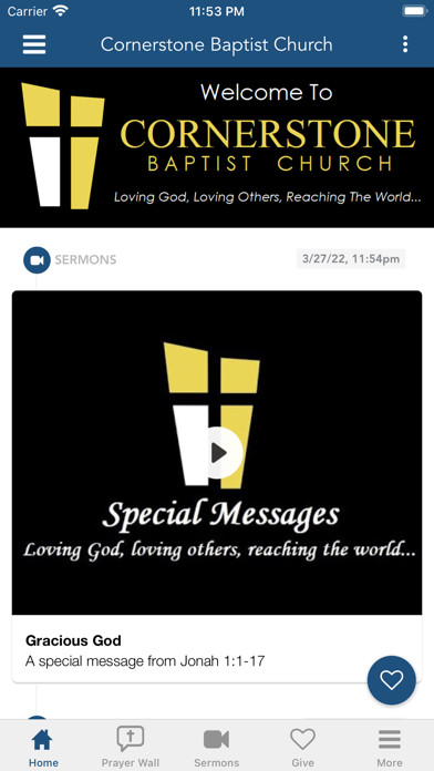 Cornerstone Baptist Church App 스크린샷
