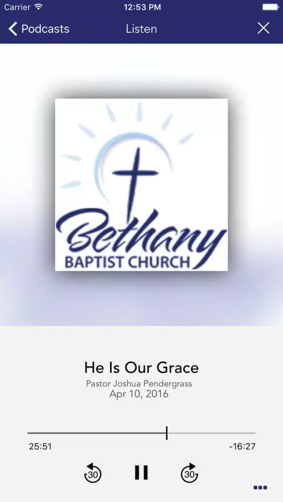 Tangkapan layar Bethany Baptist, Crane Hill