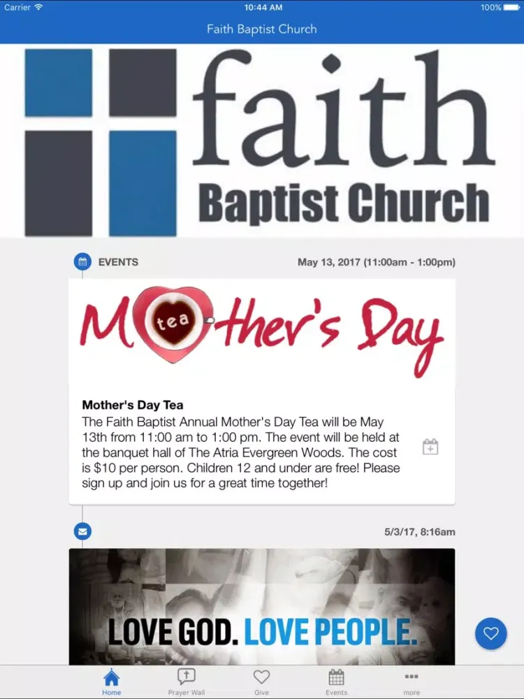 Faith Baptist Spring Hill iPad  Screenshots