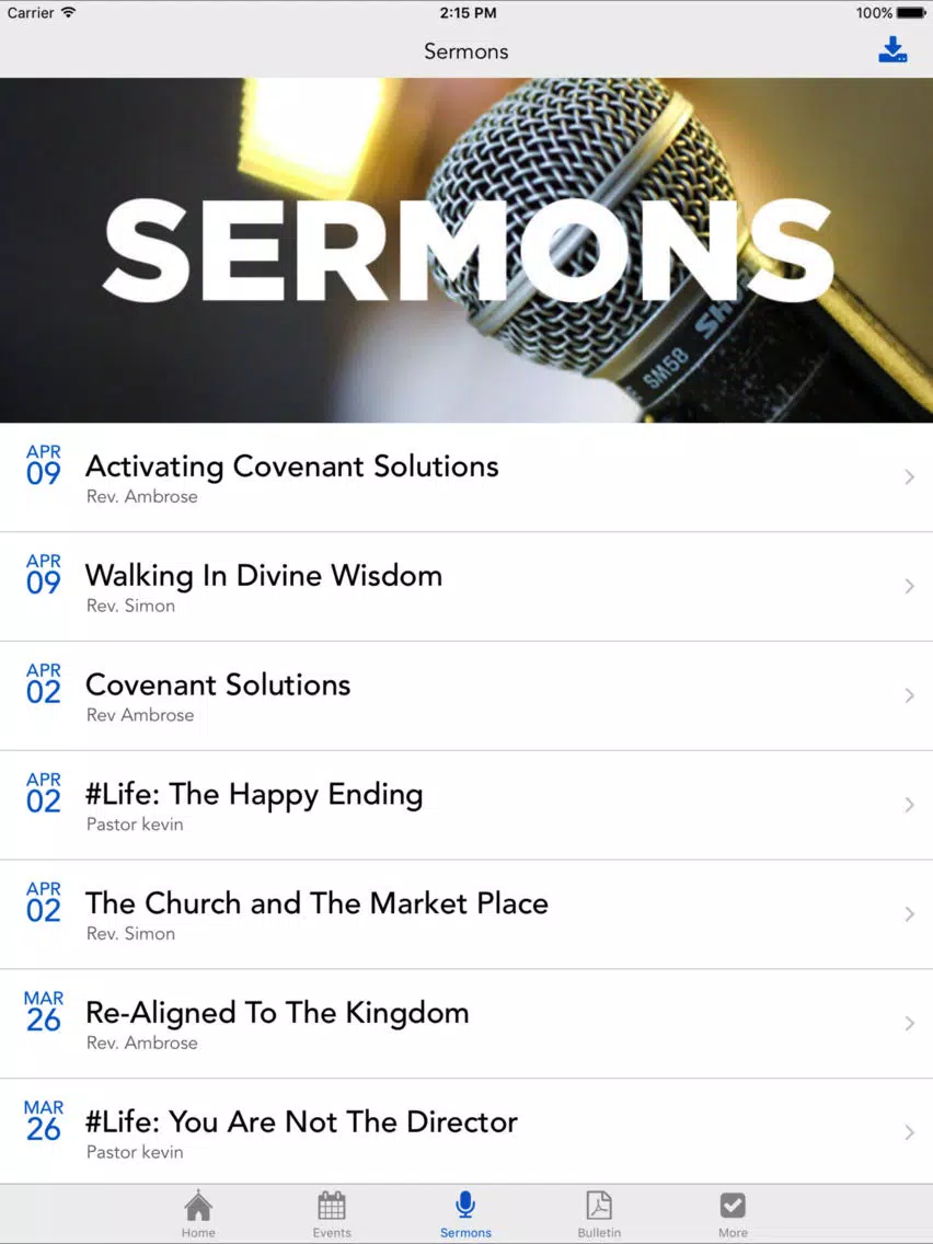 Parklands Baptist Church iPad  スクリーンショット