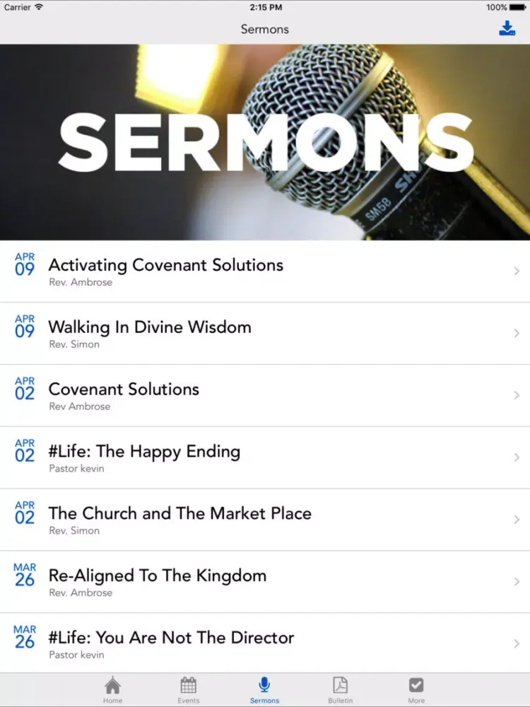 Parklands Baptist Church iPad  스크린샷