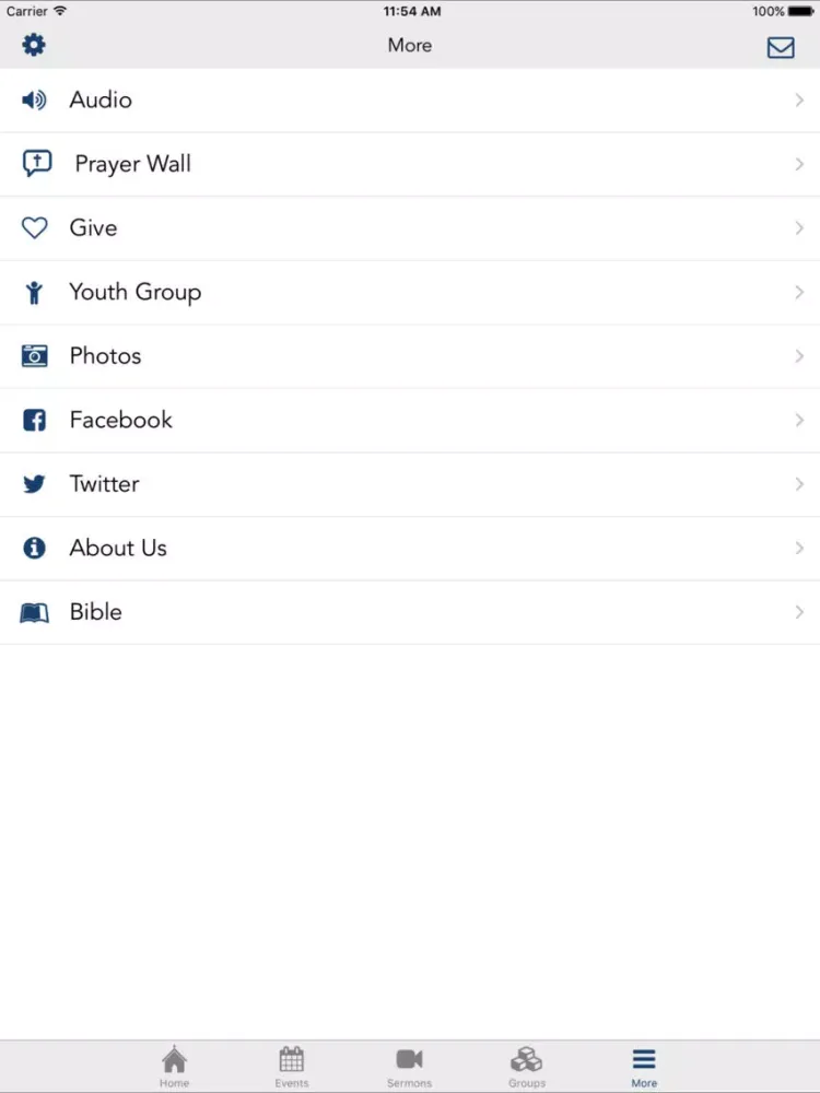 ภาพหน้าจอของ Orchard Park Wesleyan Church iPad 