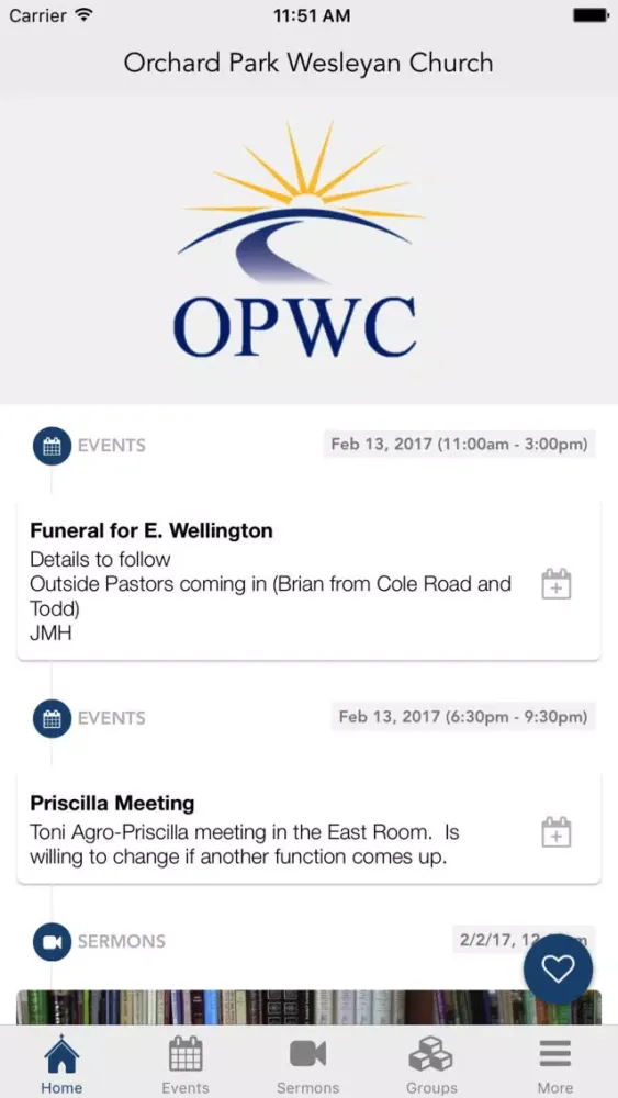 ภาพหน้าจอของ Orchard Park Wesleyan Church