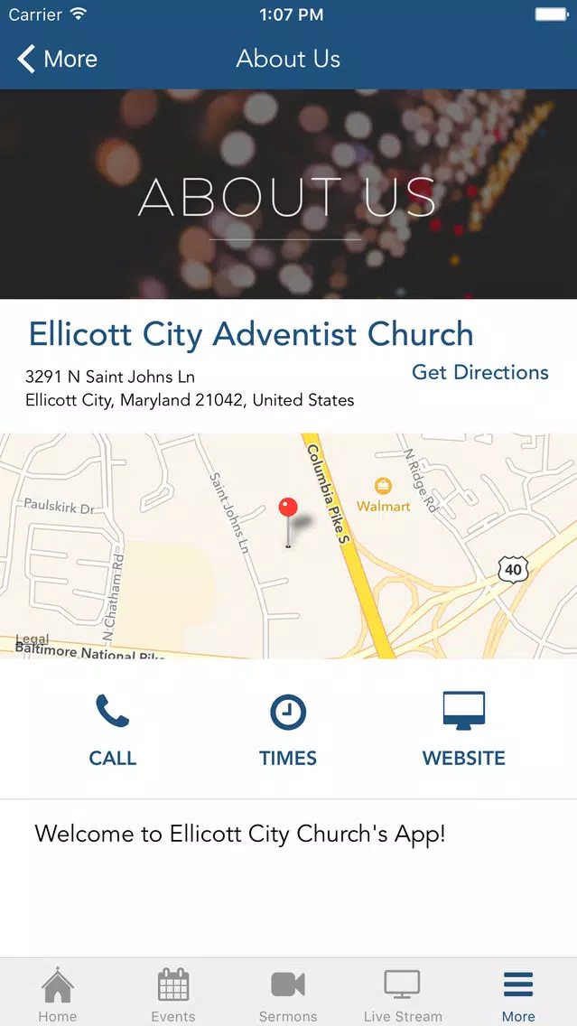 Ảnh chụp màn hình của Ellicott City Adventist Church