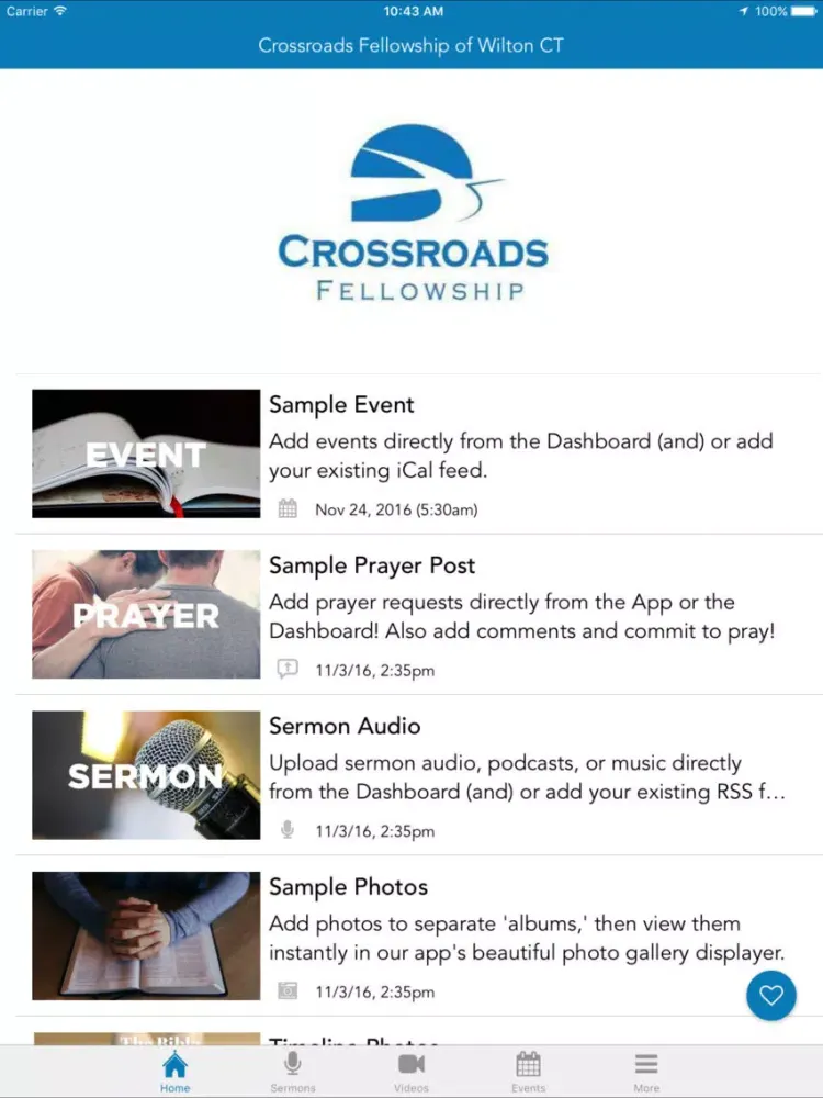 Crossroads Wilton App iPad 應用截圖