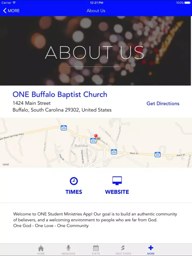 Скриншоты ONE Buffalo Baptist Church iPad 