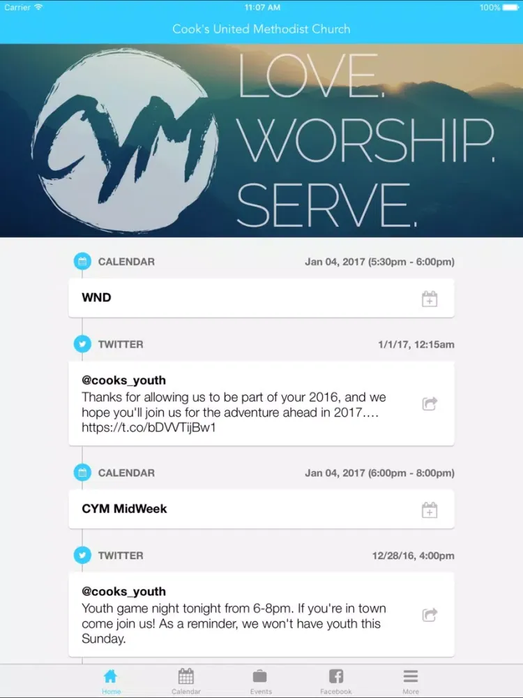 ภาพหน้าจอของ CYM | Cook's Youth Ministry iPad 