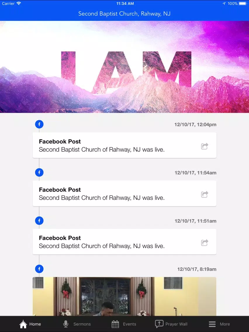 ภาพหน้าจอของ Second Baptist Church Rahway iPad 