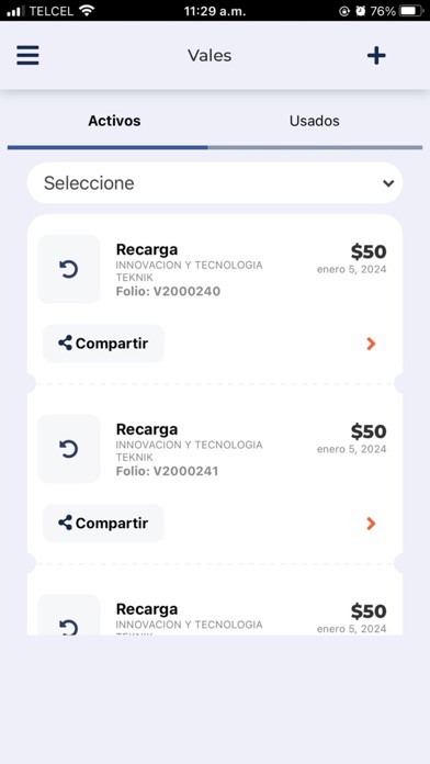 Tangkapan skrin Gas Sabinas Clientes