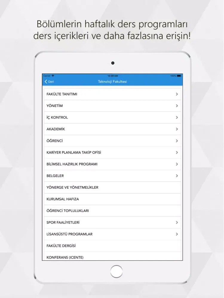 Teknoloji Fakültesi iPad  スクリーンショット