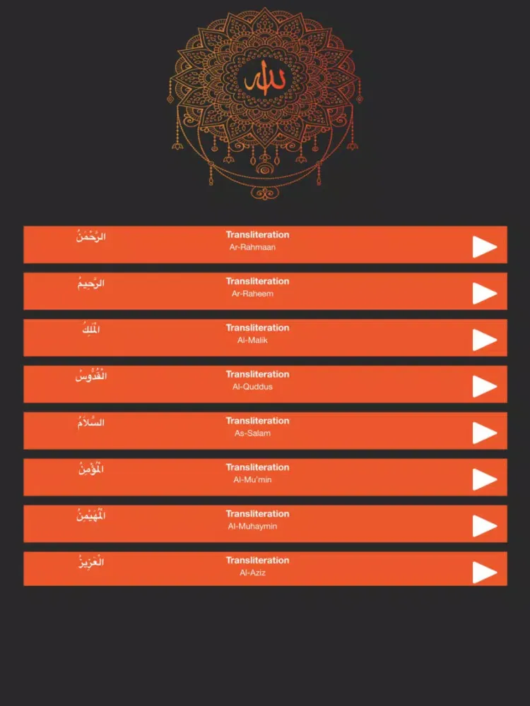 Скриншоты 99 Names Of Allah with Audio iPad 