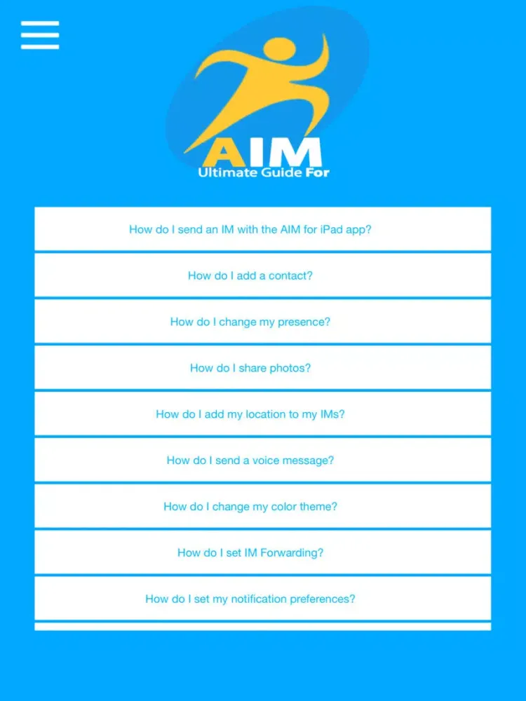 Ultimate Guide For AIM: Chat, Free Text, iPad  Screenshots