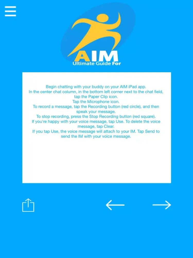Ultimate Guide For AIM: Chat, Free Text, iPad  Screenshots