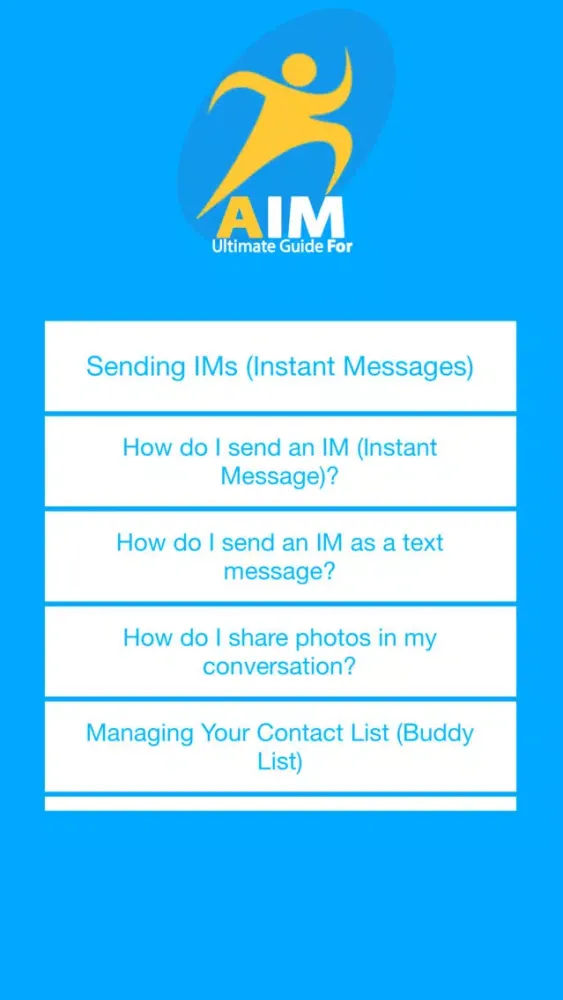 Ultimate Guide For AIM: Chat, Free Text, Screenshots