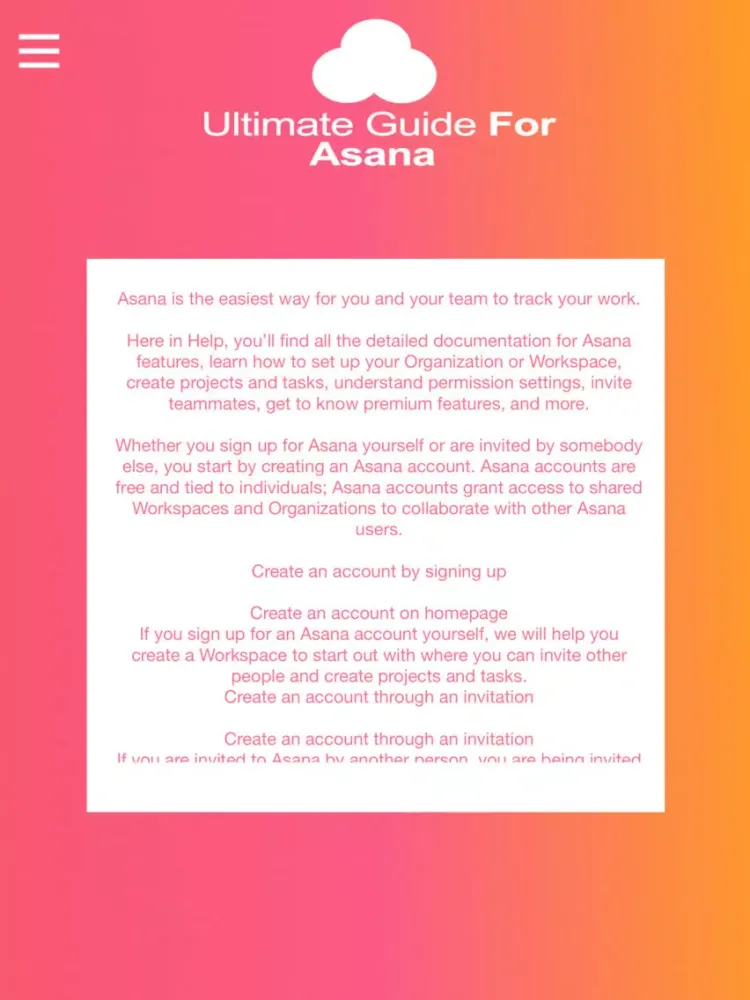 Ultimate Guide For Asana:Team Tasks & Conversation iPad  Screenshots
