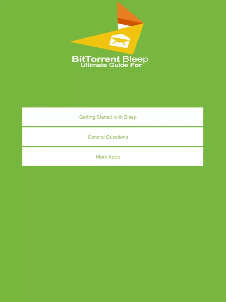 Ultimate Guide For BitTorrent Bleep iPad  Screenshots
