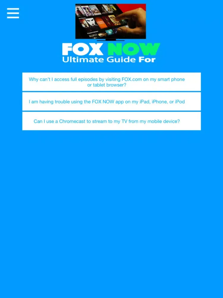 Tangkapan skrin Ultimate Guide For FOX NOW iPad 