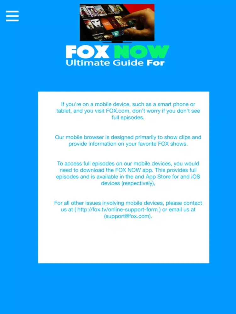 Tangkapan skrin Ultimate Guide For FOX NOW iPad 