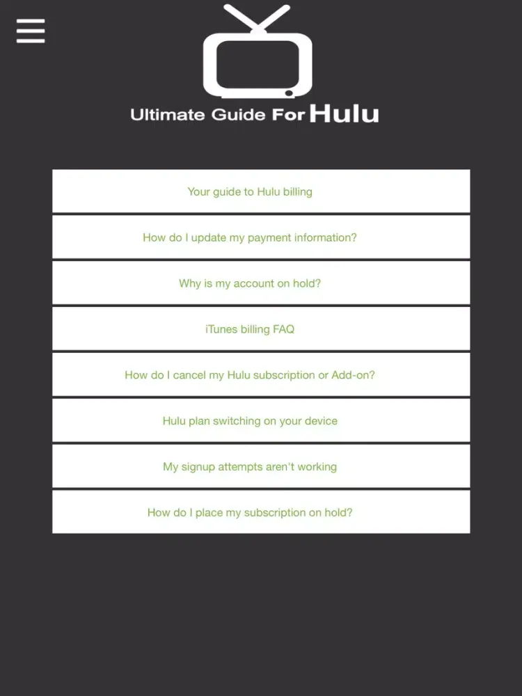 Ultimate Guide For Hulu: Watch the latest TV Shows iPad  Screenshots