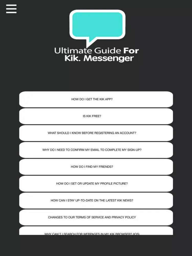 Capturas de tela do Ultimate Guide For Kik iPad 