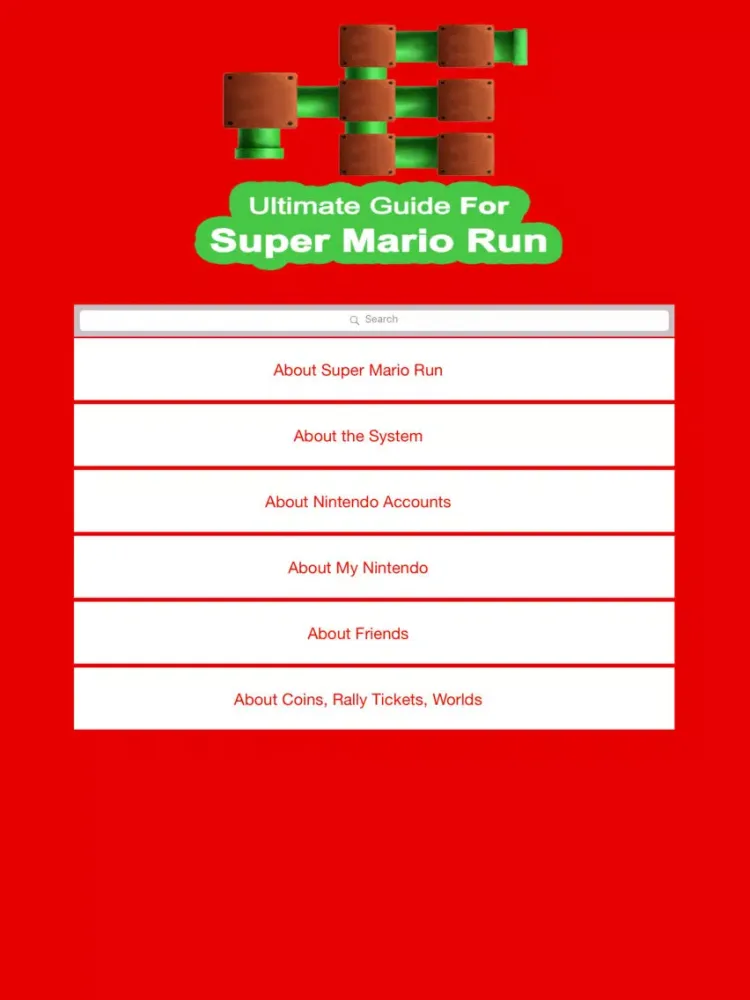 Ảnh chụp màn hình của Ultimate Guide For Super Mario iPad 