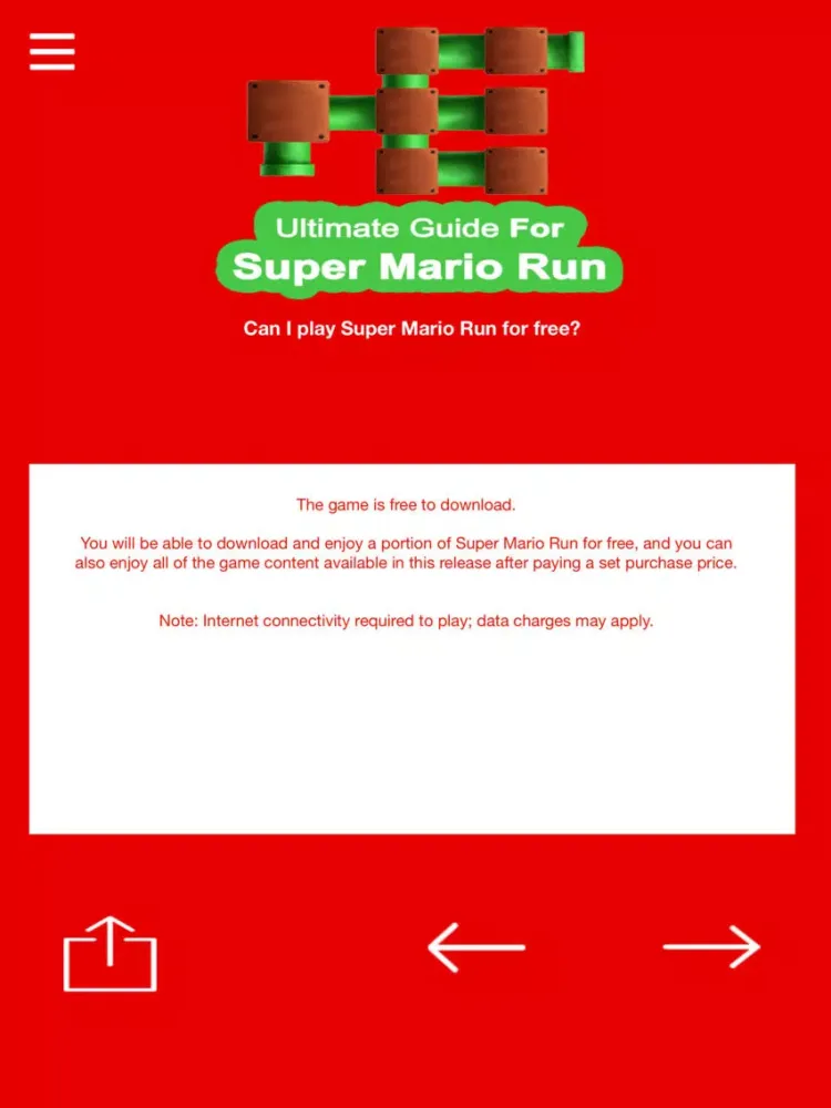 Ảnh chụp màn hình của Ultimate Guide For Super Mario iPad 