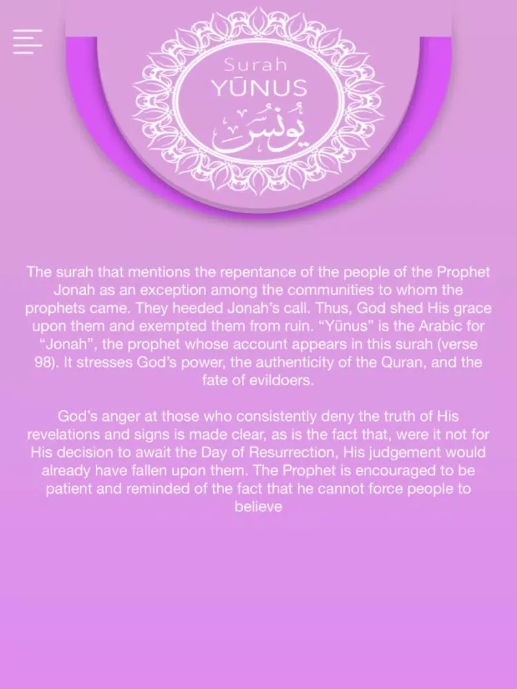 Capturas de pantalla de Surah Younas With Pashto Translation iPad 