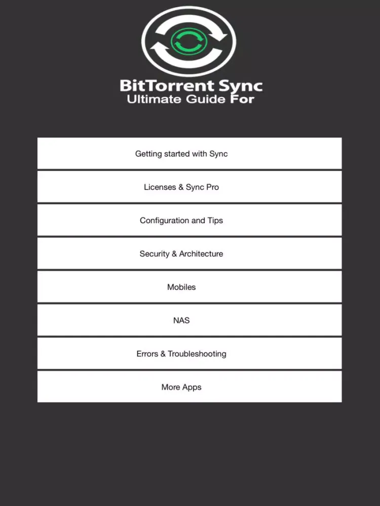 Capturas de pantalla de Ultimate Guide For BitTorrent Sync iPad 