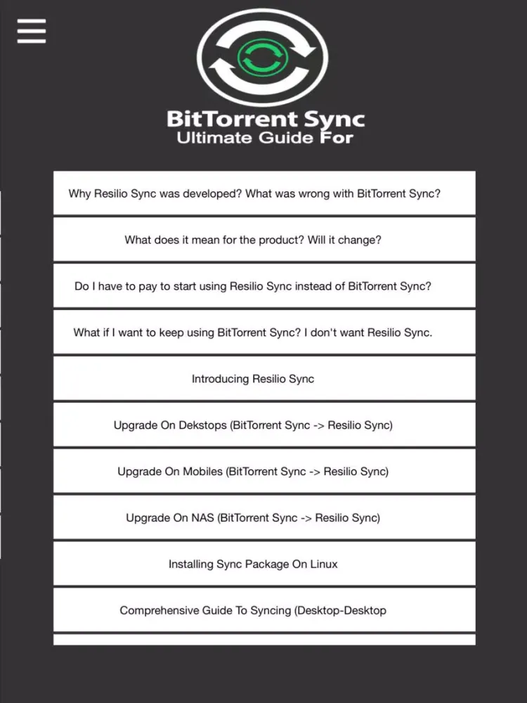Capturas de pantalla de Ultimate Guide For BitTorrent Sync iPad 
