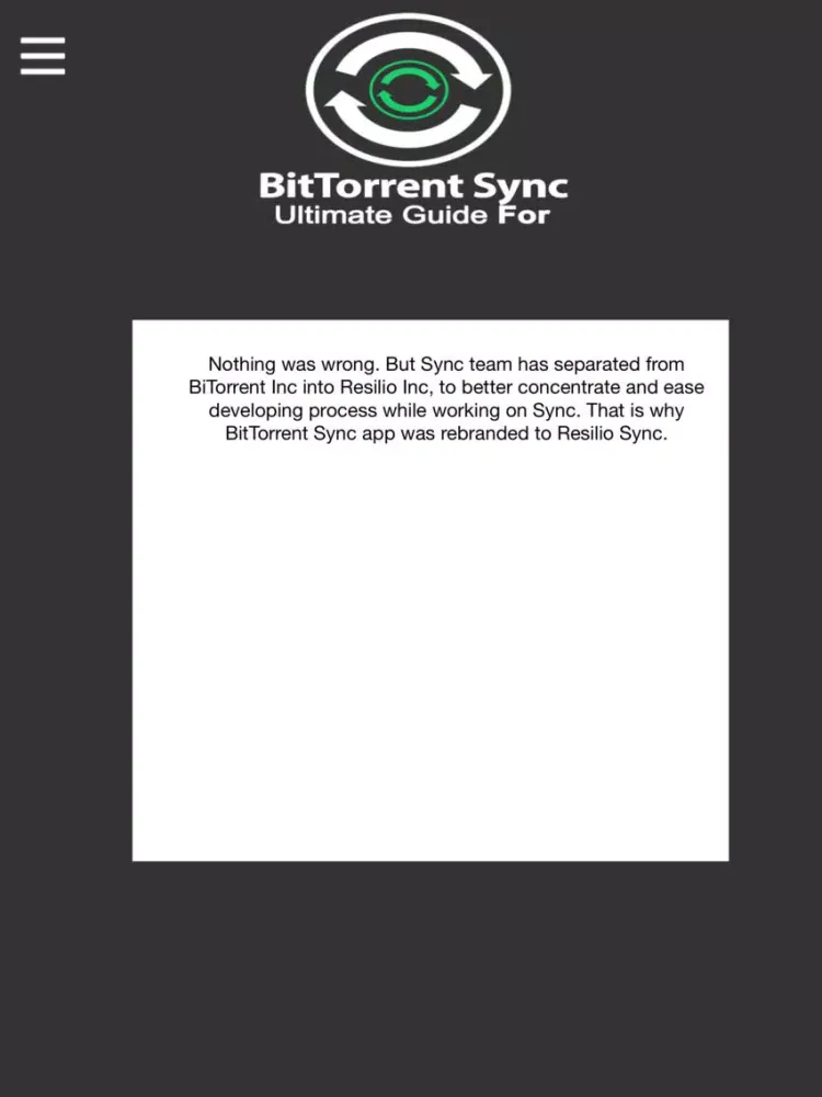 Capturas de pantalla de Ultimate Guide For BitTorrent Sync iPad 