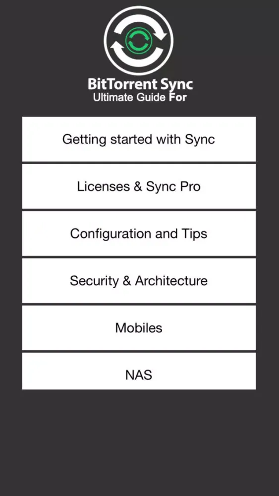 Capturas de pantalla de Ultimate Guide For BitTorrent Sync