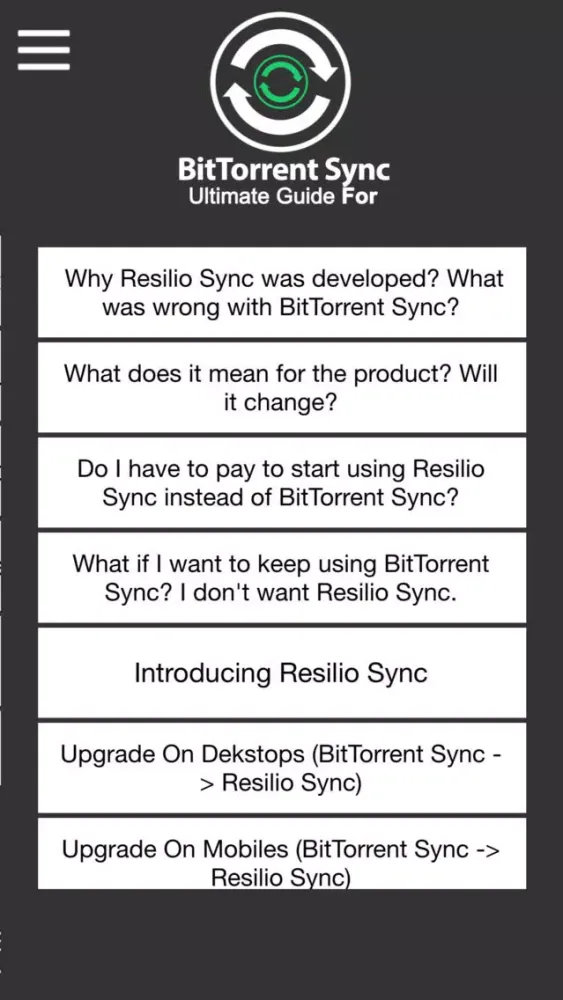 Capturas de pantalla de Ultimate Guide For BitTorrent Sync