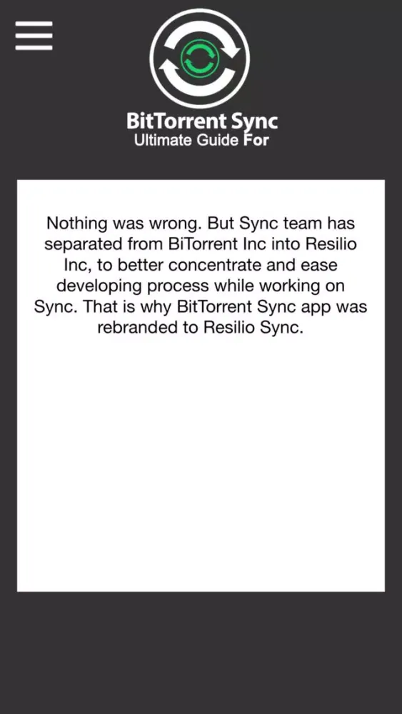Capturas de pantalla de Ultimate Guide For BitTorrent Sync