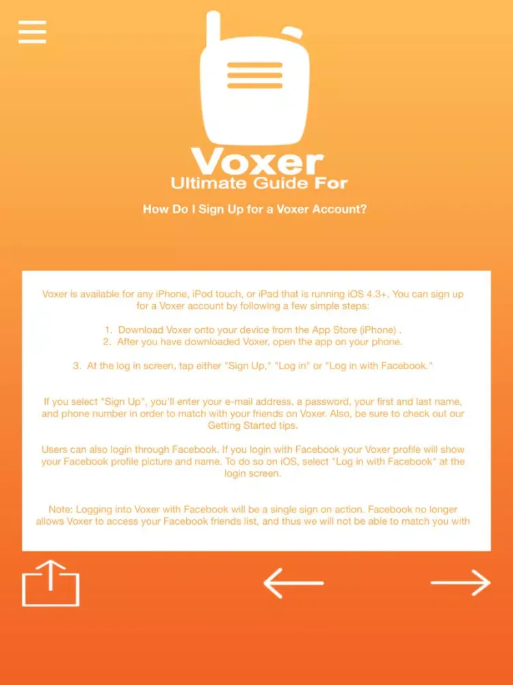 Ultimate Guide For Voxer Walkie Talkie Messenger iPad  Screenshots